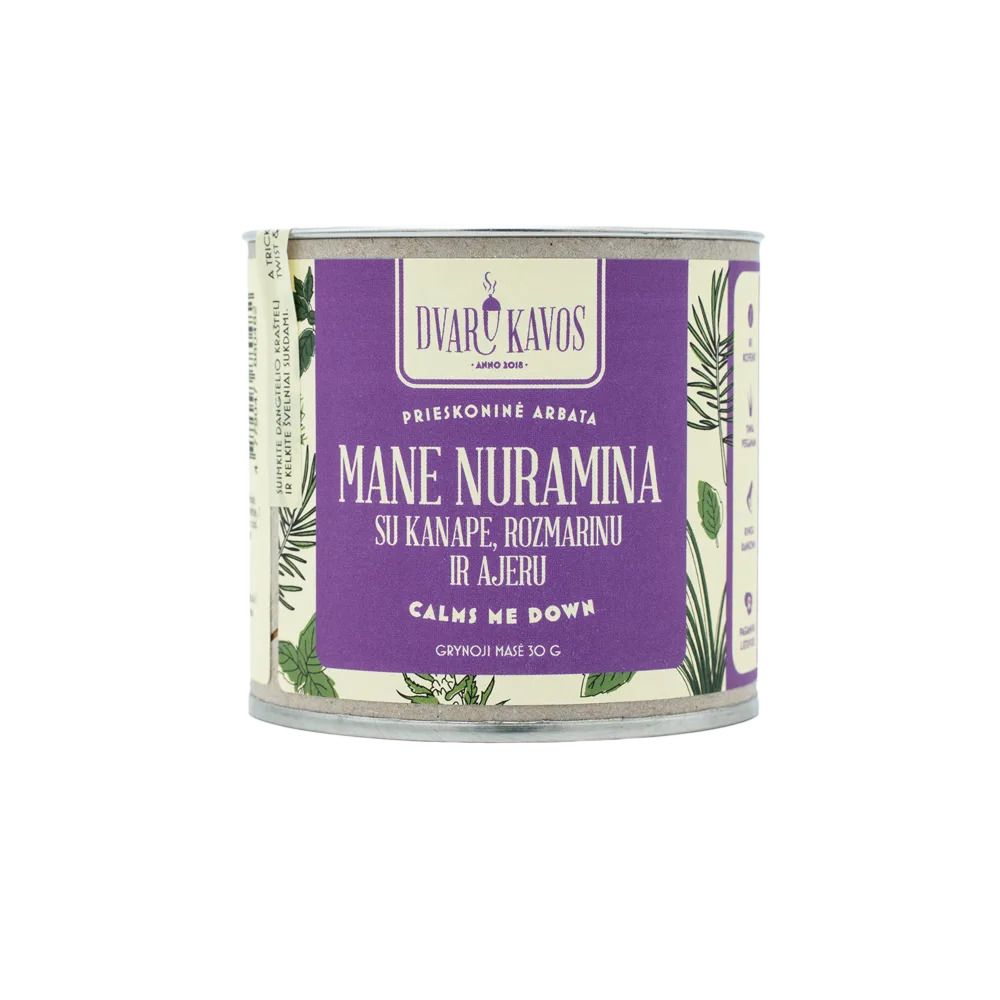 Mane nuramina | Prieskoninė kanapių žiedų arbata