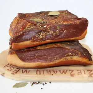 Šaltai rūkytas KAIMIŠKAS kumpis su oda  Žiežmarių mėsa 450/500g