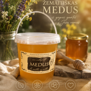 Medus kibirėlyje  1kg UŽSISAKYTI GALIMA DABAR-IŠSIUNTIMAS RUGSĖJO 21/22d