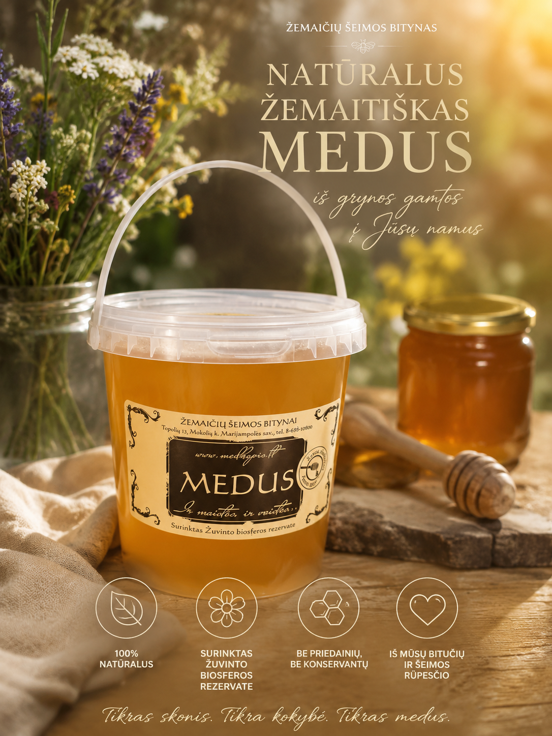 Medus kibirėlyje  1kg UŽSISAKYTI GALIMA DABAR-IŠSIUNTIMAS RUGSĖJO 21/22d