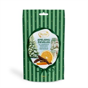 Apelsinų žievelės su juoduoju šokoladu (55 %), 100 g